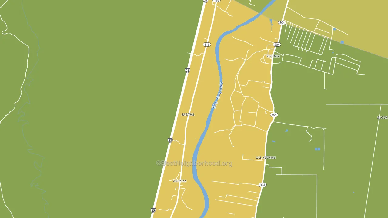 Sabinal, NM block-group voter-turnout map