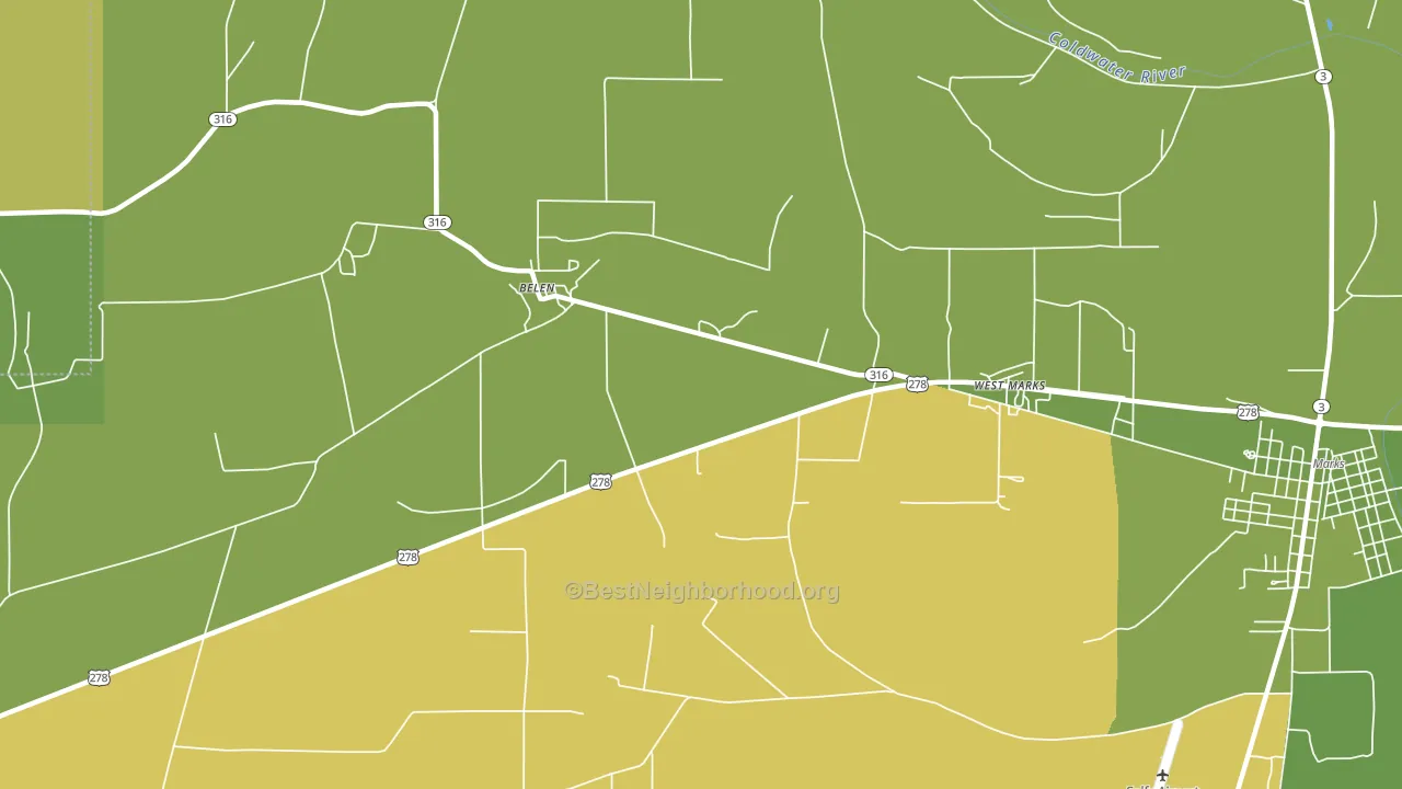 Sabino, MS block-group voter-turnout map