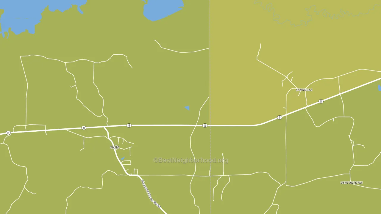 Sabougla, MS block-group voter-turnout map