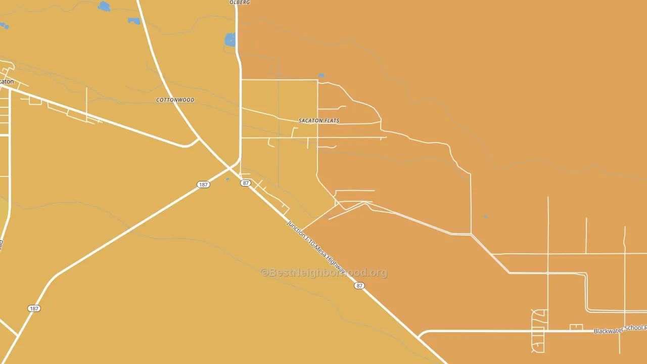 Sacaton Flats, AZ block-group voter-turnout map