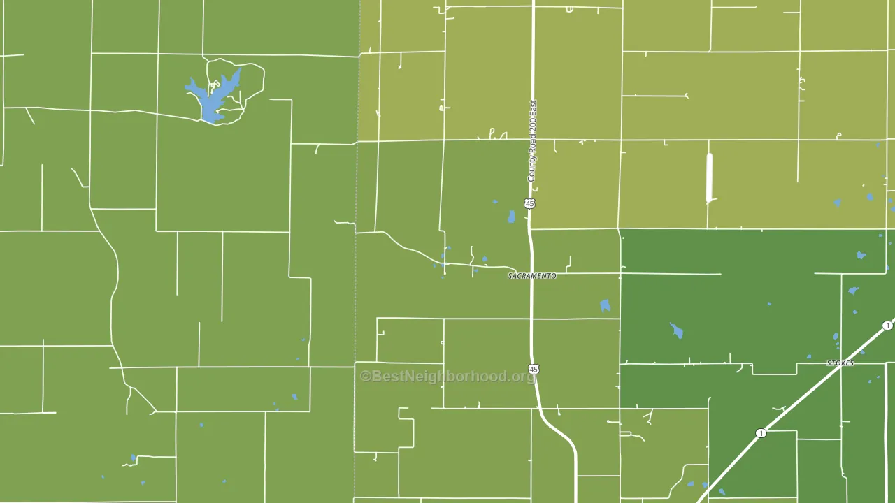 Sacramento, IL block-group voter-turnout map