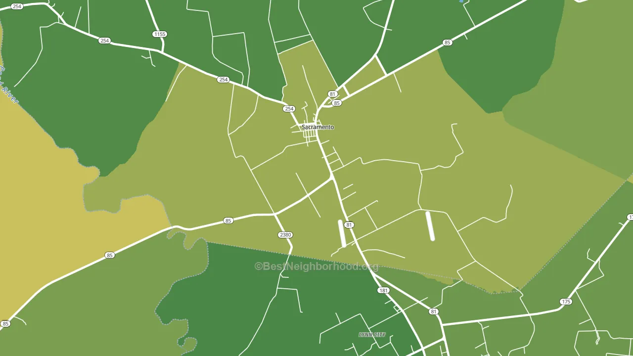 Sacramento, KY block-group voter-turnout map