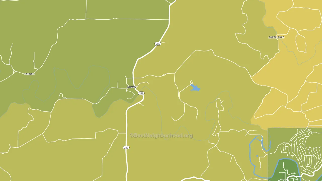 Saddle, AR block-group voter-turnout map