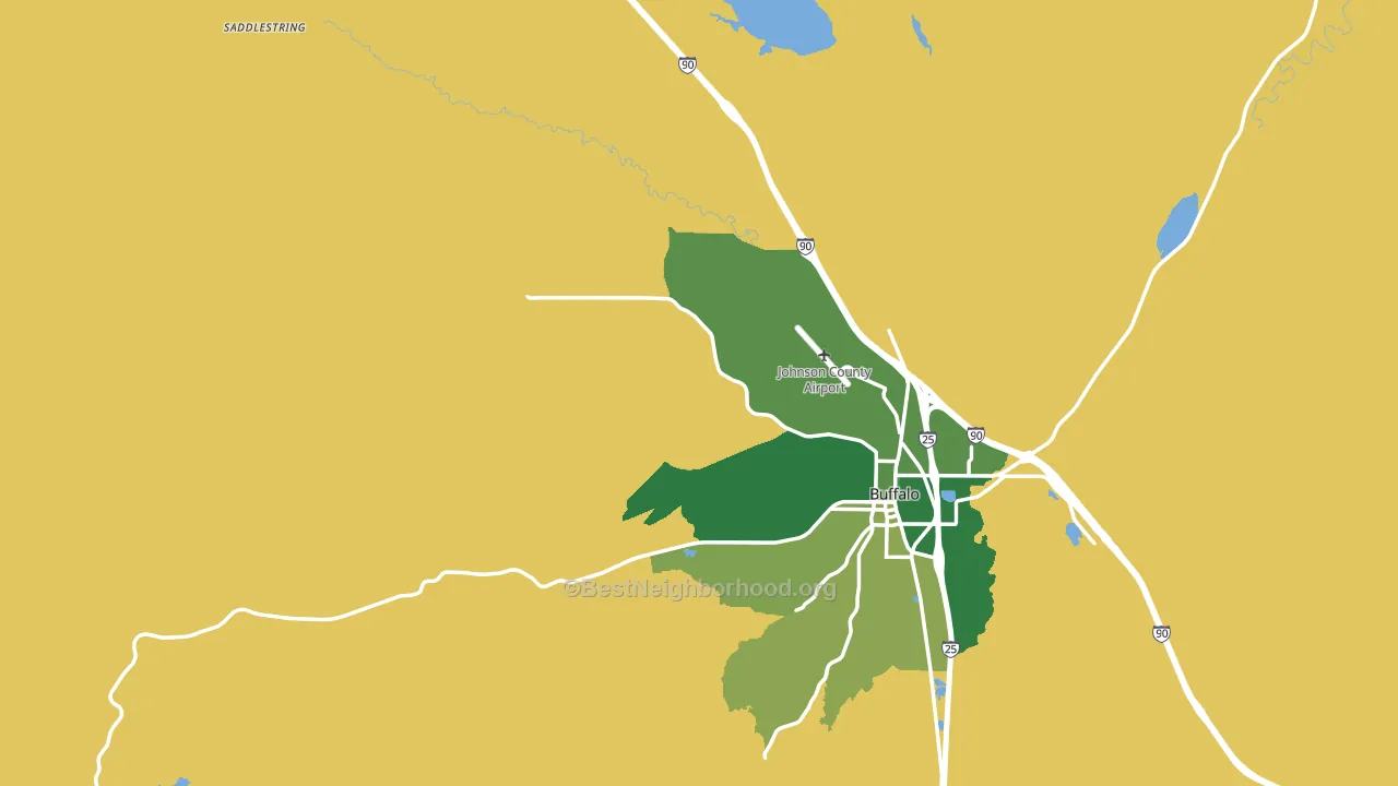 Saddlestring, WY block-group voter-turnout map