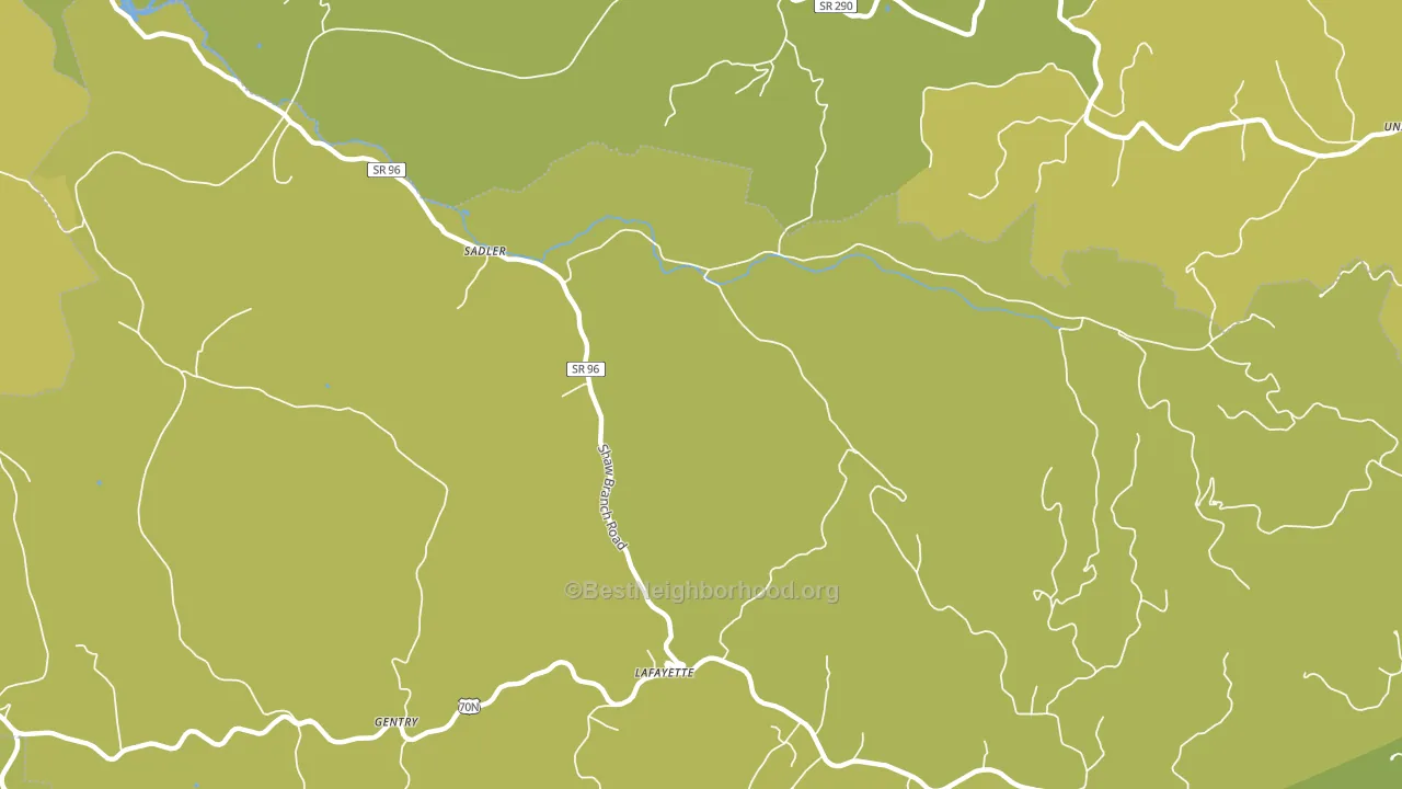 Sadler, TN block-group voter-turnout map
