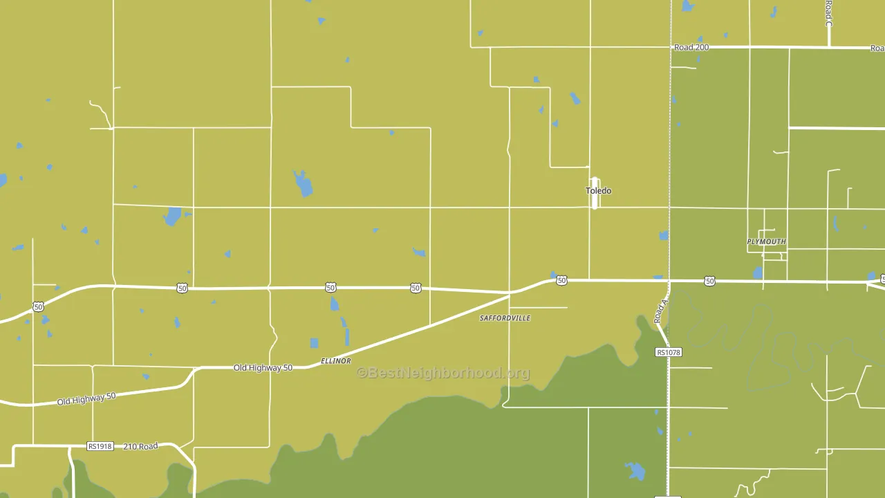 Saffordville, KS block-group voter-turnout map