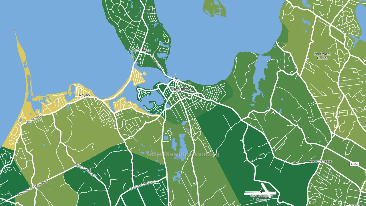 Sag Harbor, NY block-group voter-turnout map