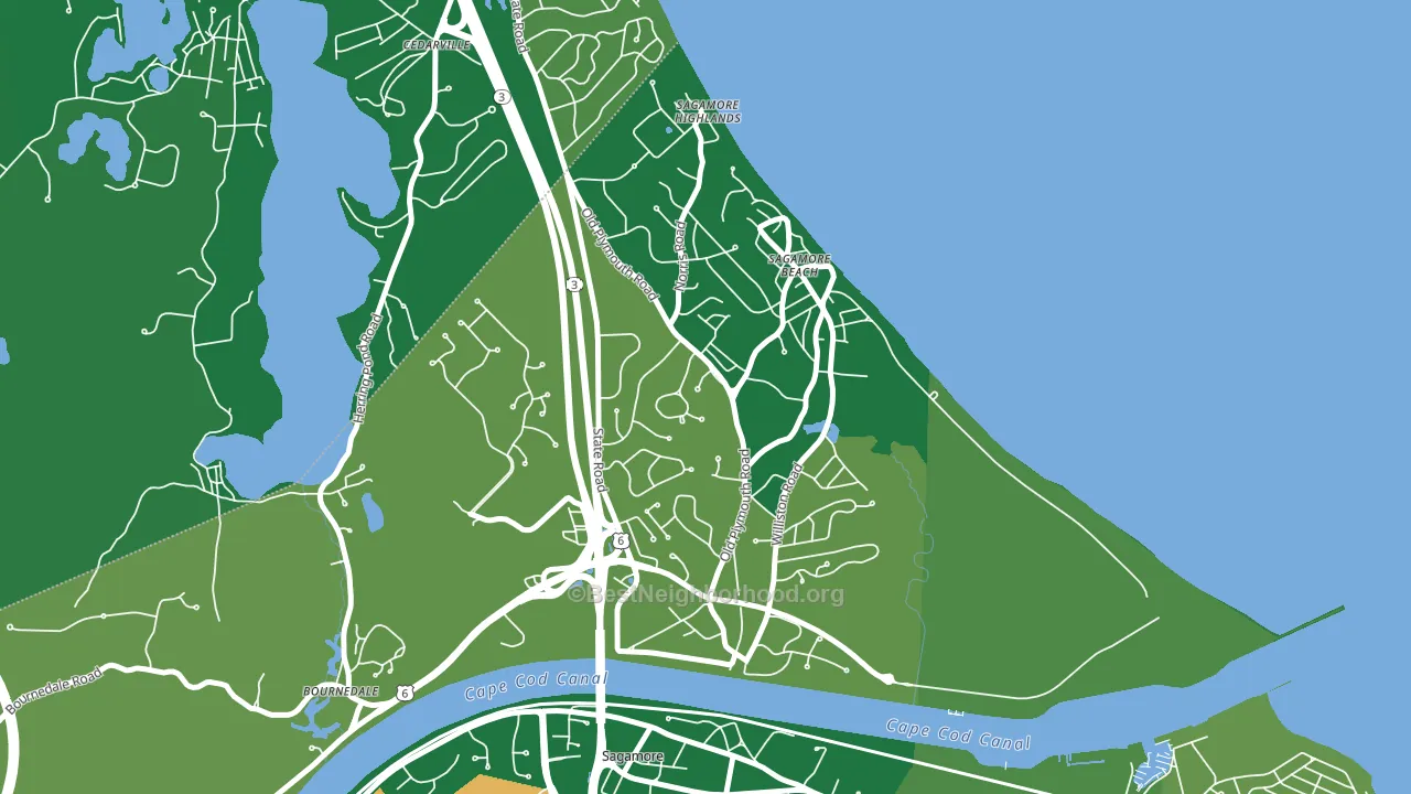 Sagamore Beach, MA block-group voter-turnout map