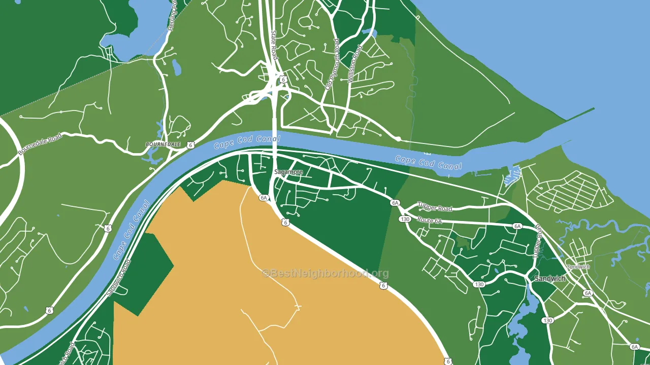 Sagamore, MA block-group voter-turnout map