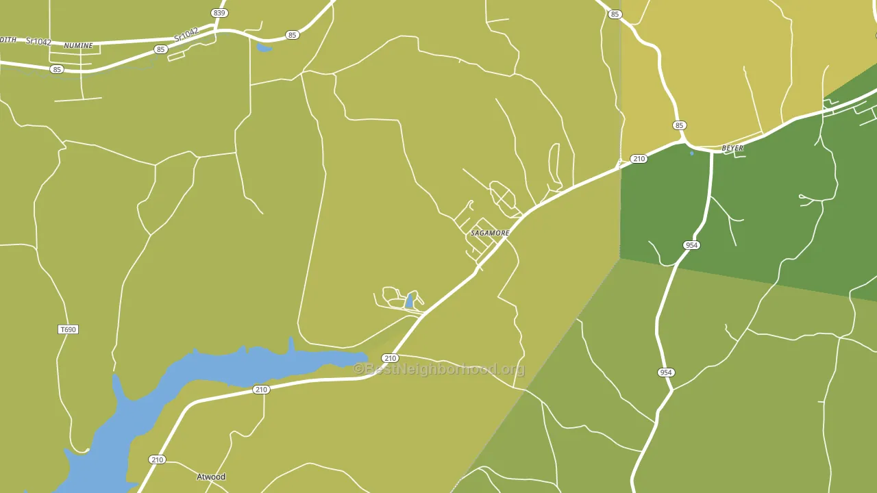 Sagamore, PA block-group voter-turnout map