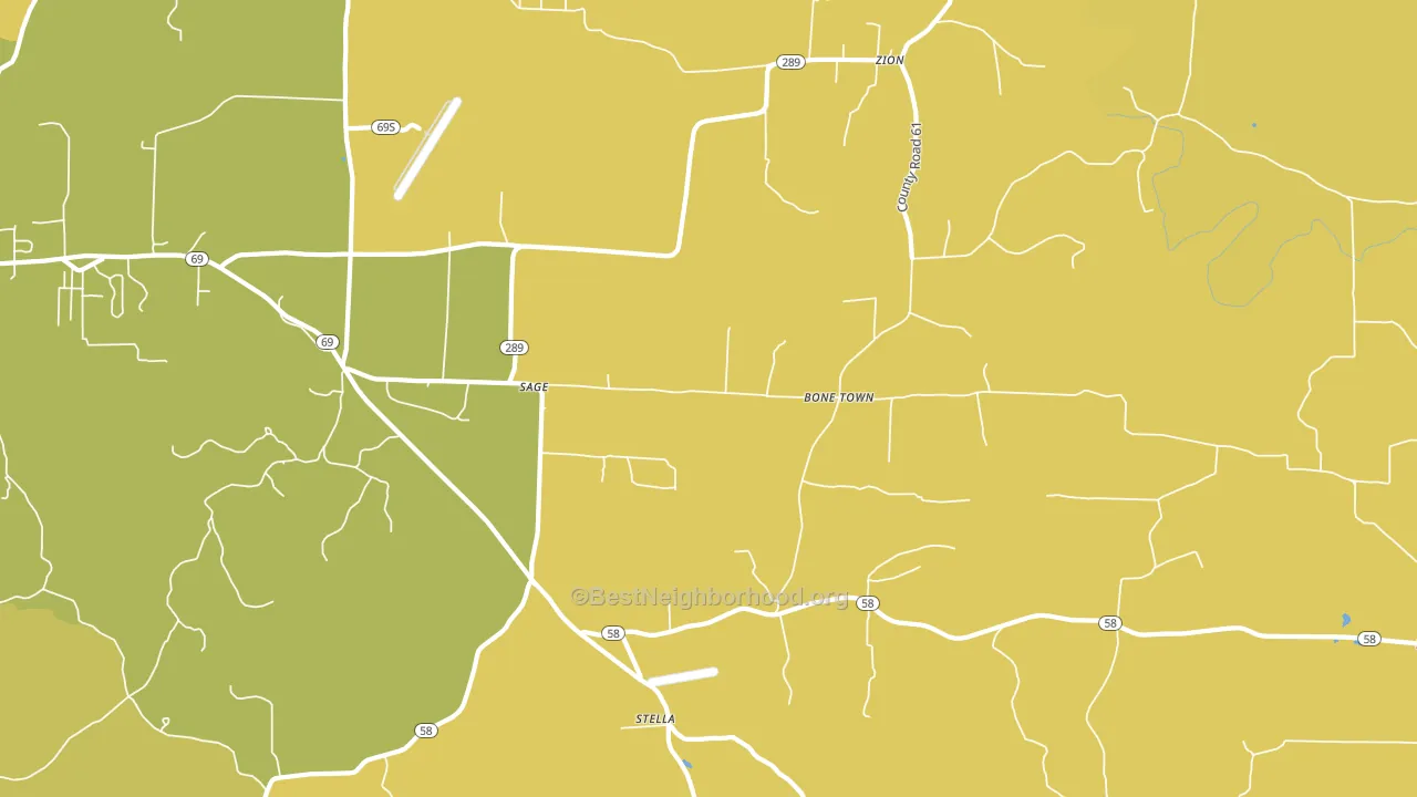 Sage, AR block-group voter-turnout map