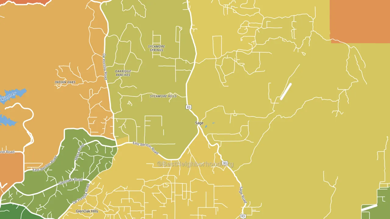 Sage, CA block-group voter-turnout map
