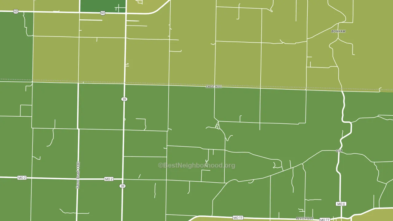 Sage Hill, MO block-group voter-turnout map