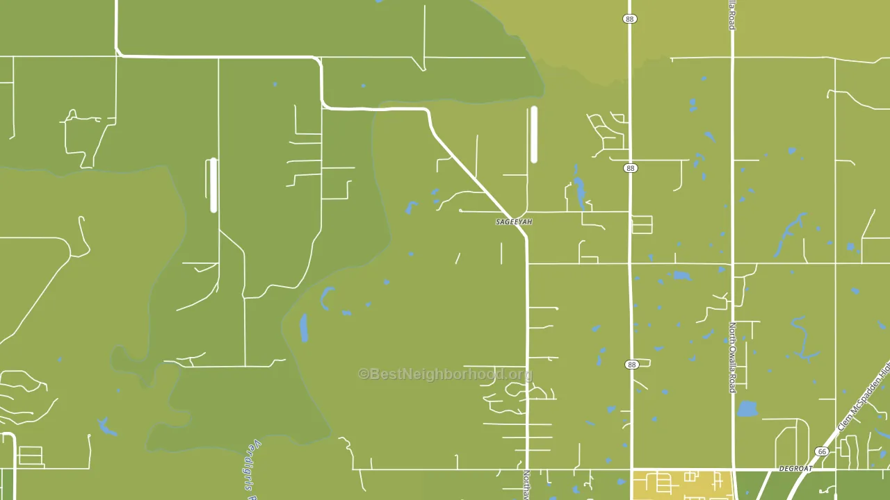 Sageeyah, OK block-group voter-turnout map