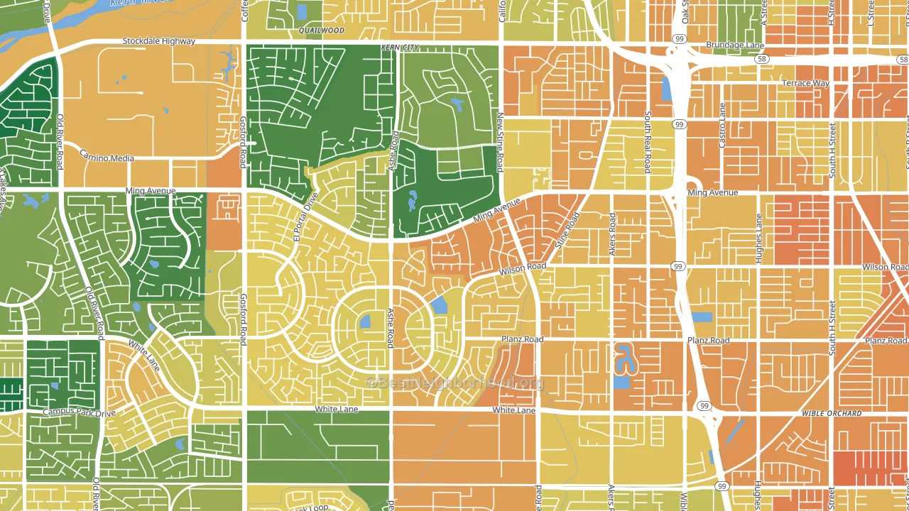 Sagepointe, Bakersfield, CA block-group voter-turnout map