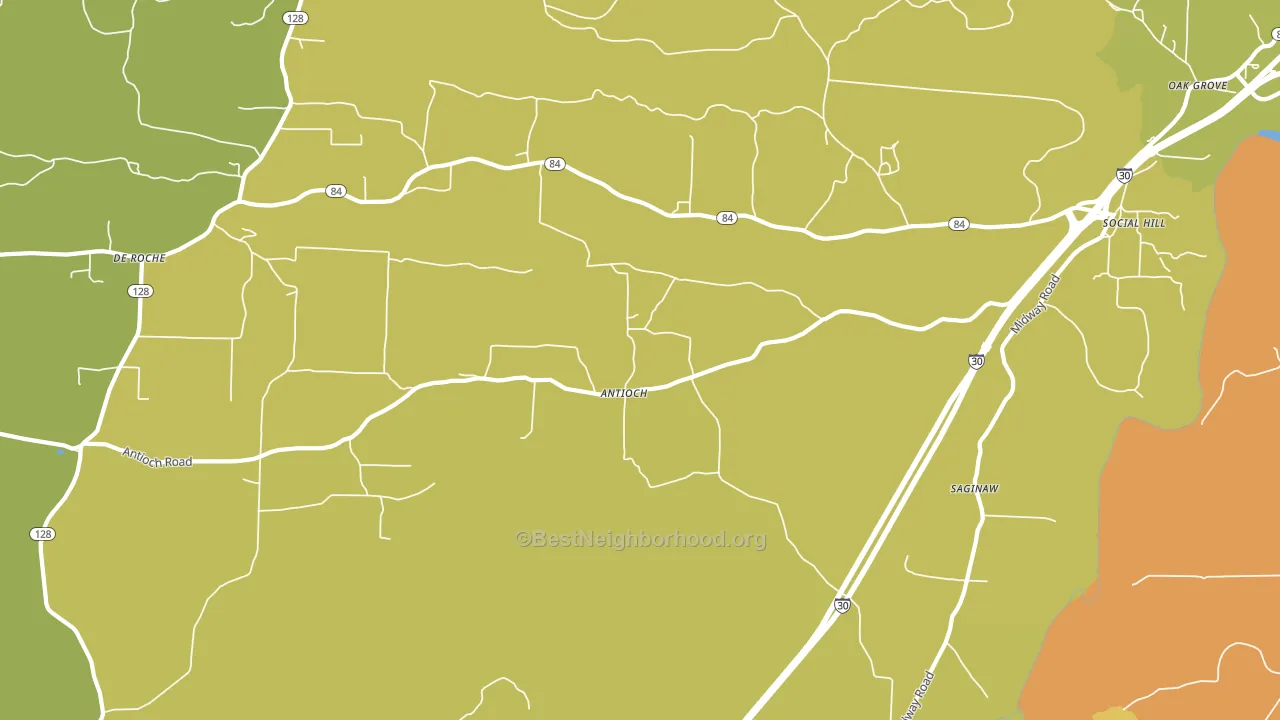 Saginaw, AR block-group voter-turnout map