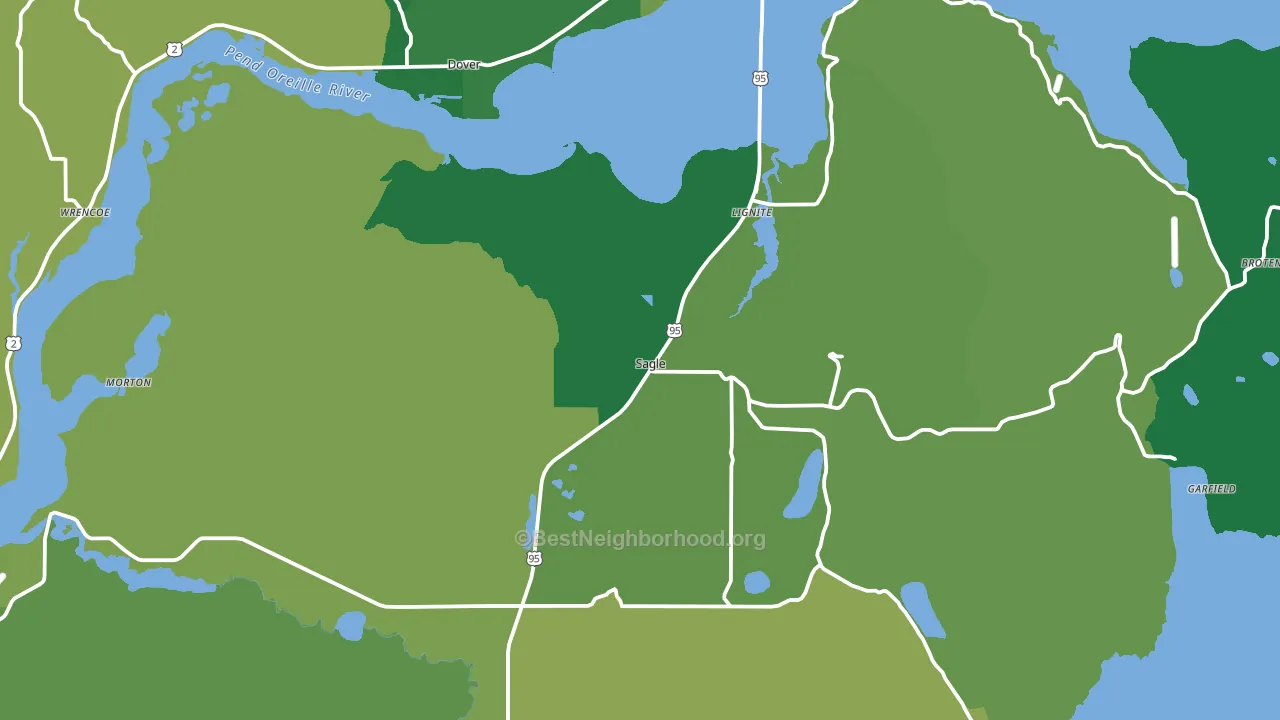 Sagle, ID block-group voter-turnout map