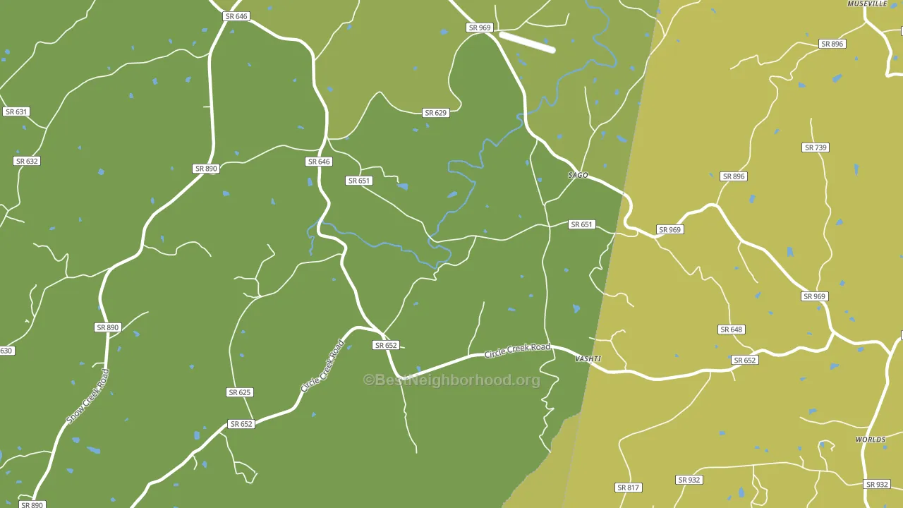 Sago, VA block-group voter-turnout map