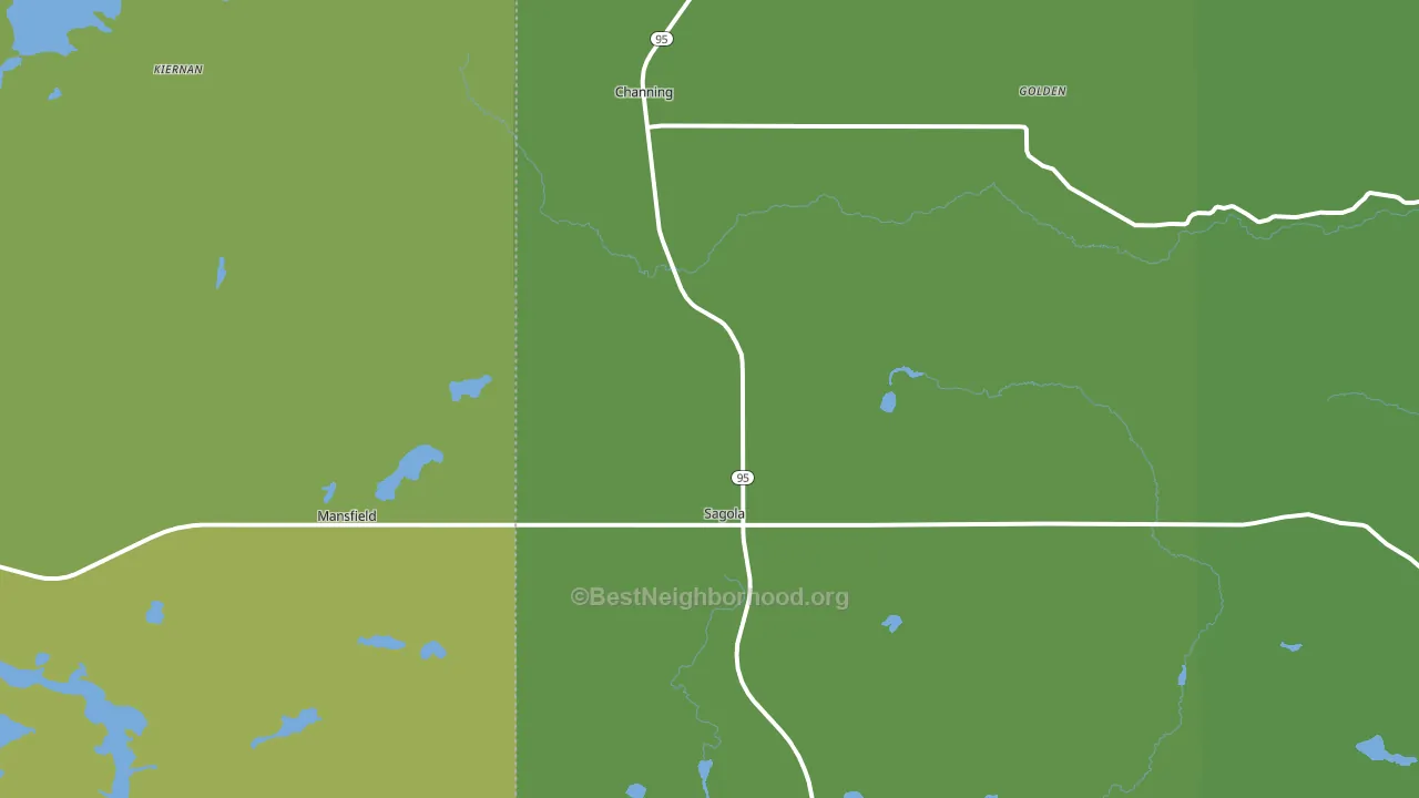 Sagola, MI block-group voter-turnout map