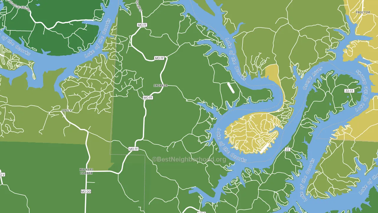 Sagrada, MO block-group voter-turnout map