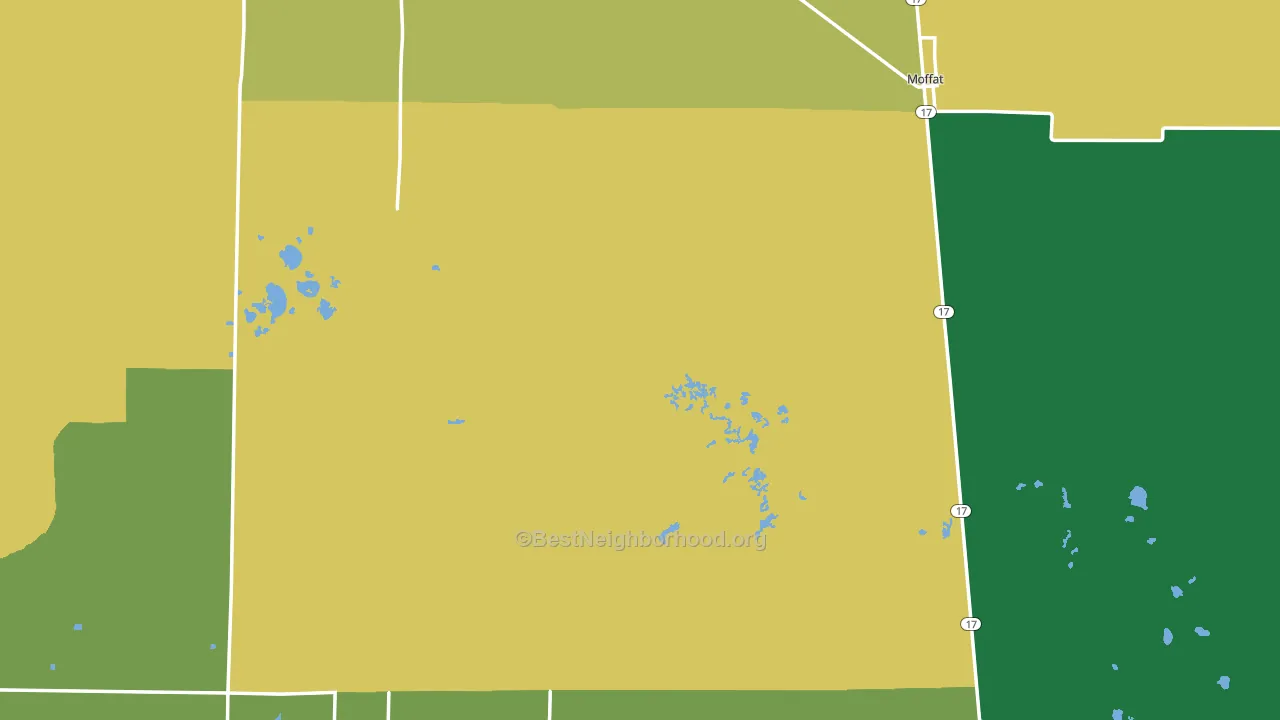 Saguache County, CO block-group voter-turnout map