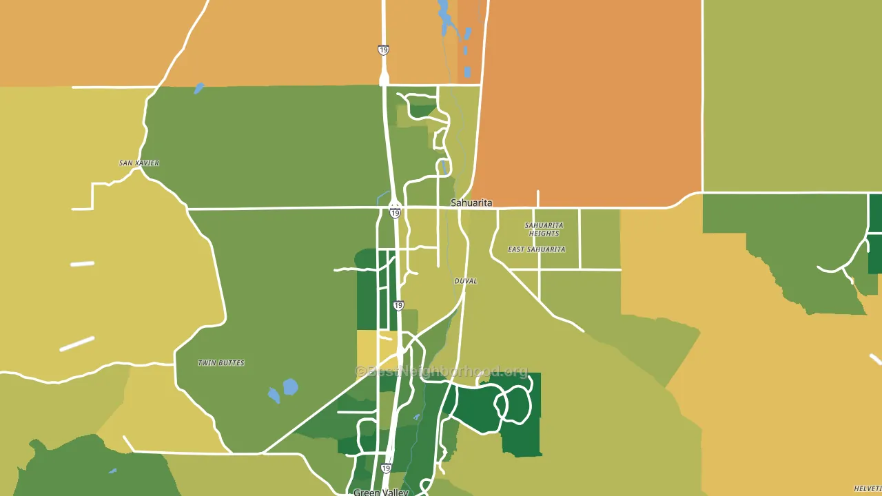 Sahuarita, AZ block-group voter-turnout map