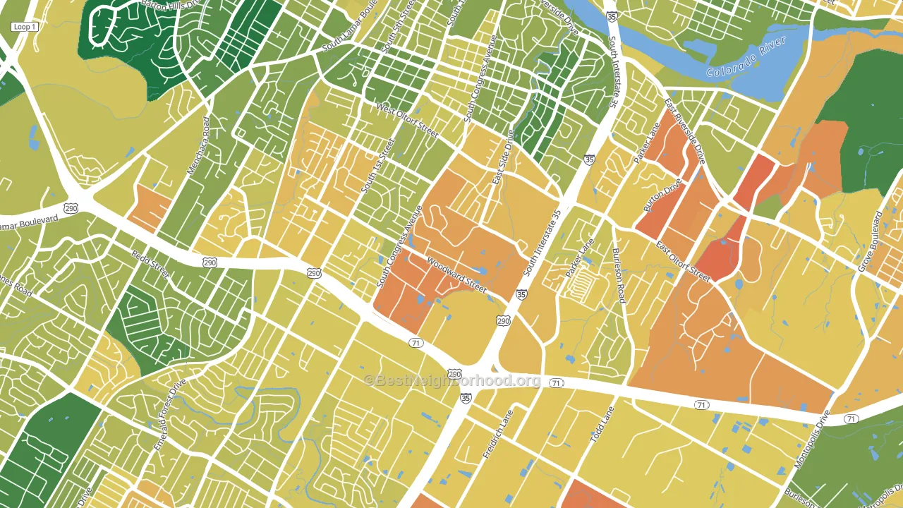Saint Edwards, Austin, TX block-group voter-turnout map