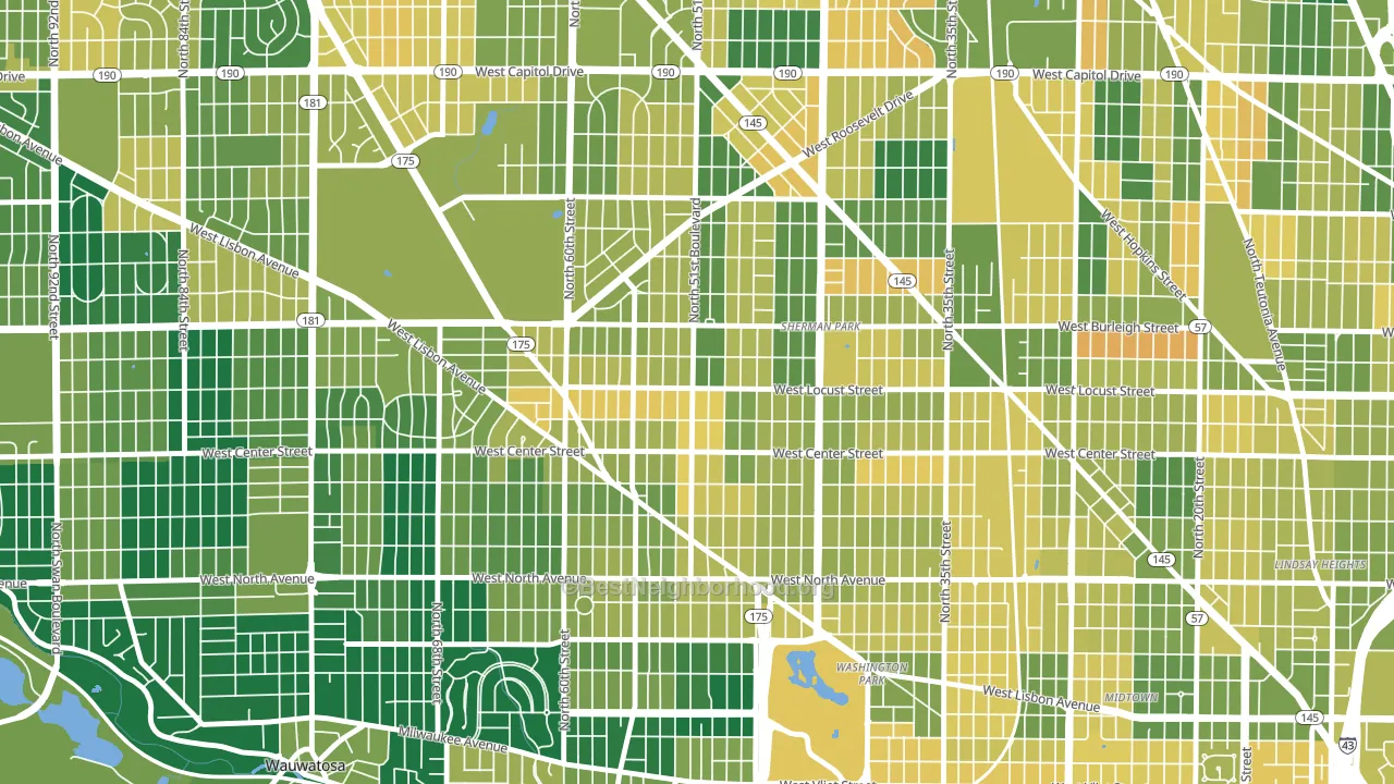 Saint Joseph, Milwaukee, WI block-group voter-turnout map
