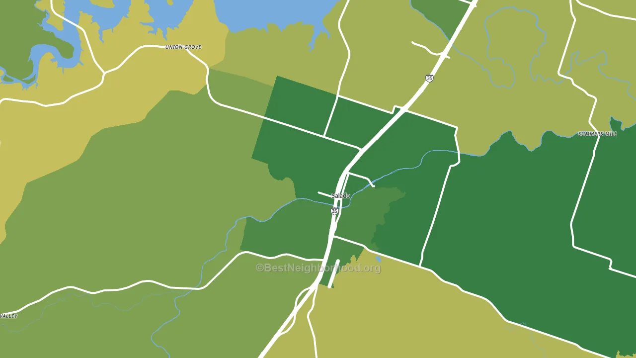 Salado, TX block-group voter-turnout map