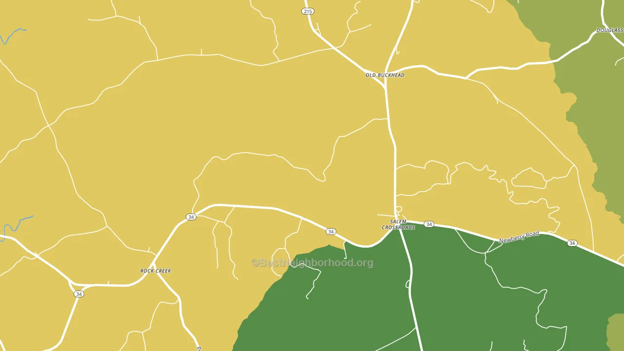 Salem Crossroads, SC block-group voter-turnout map