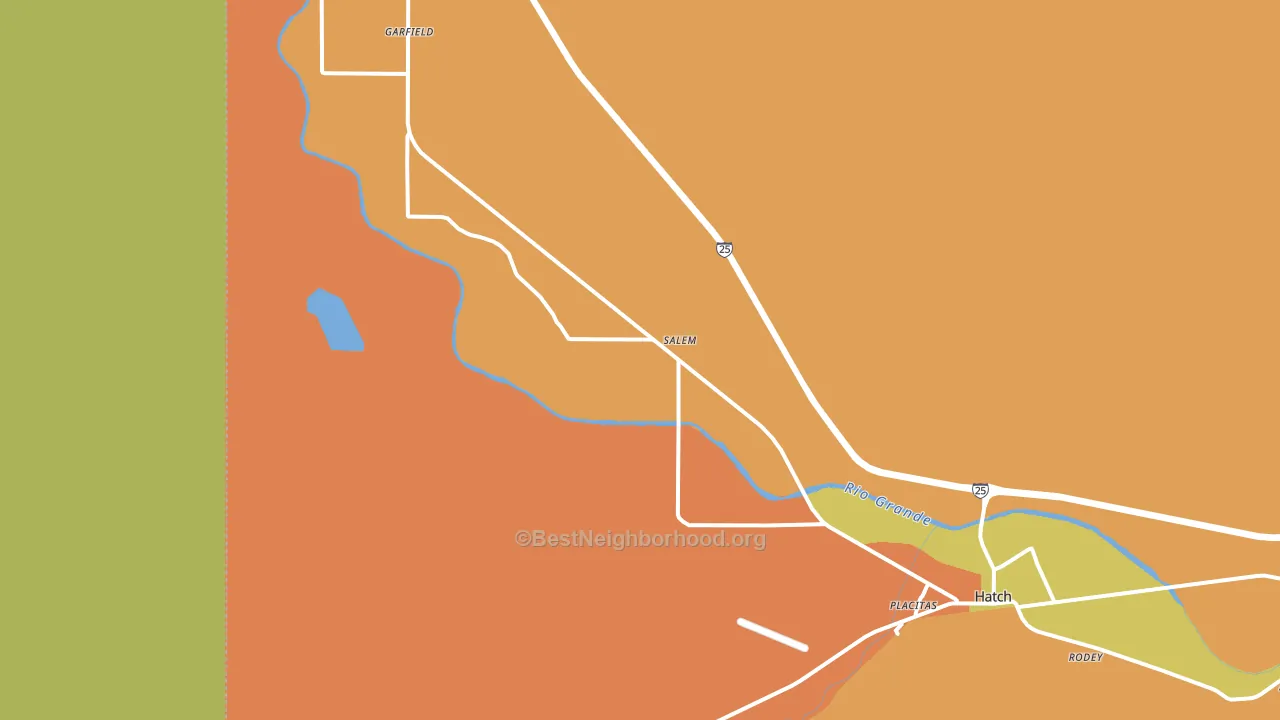 Salem, NM block-group voter-turnout map