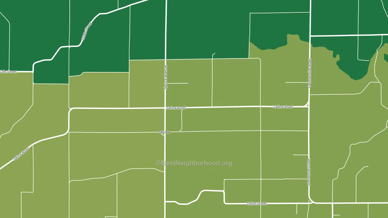 Salina, IA block-group voter-turnout map