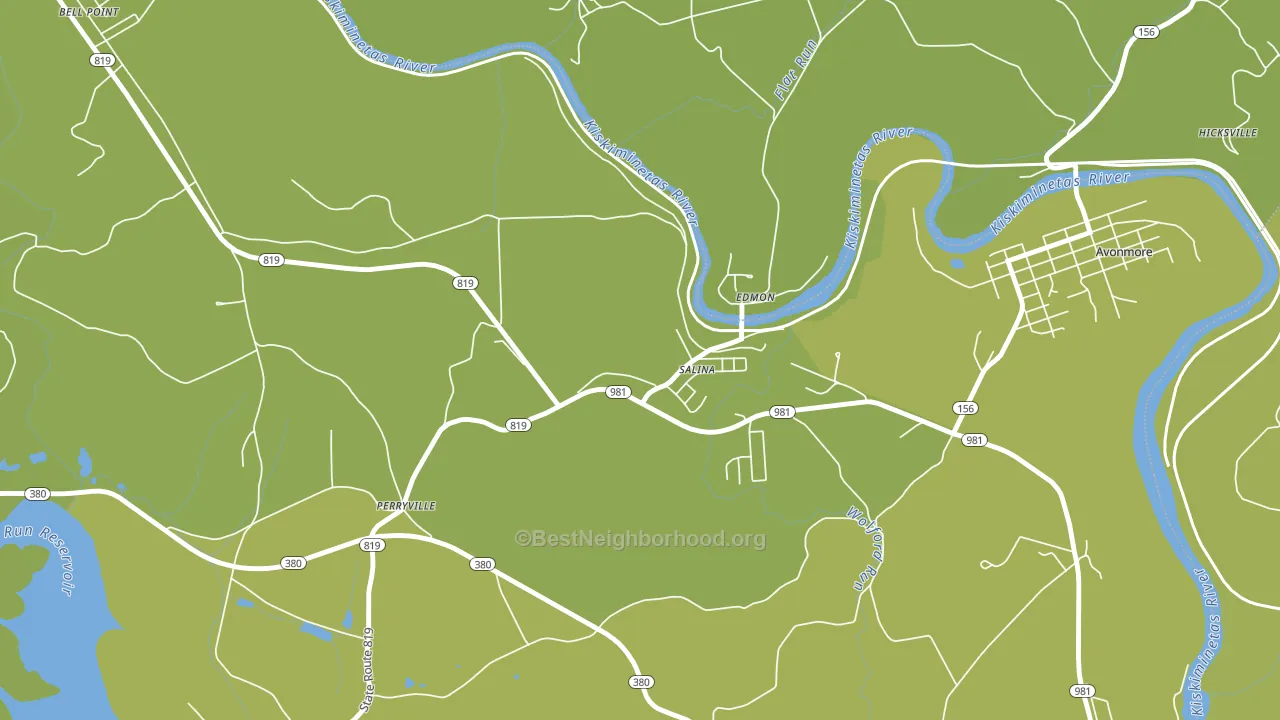 Salina, PA block-group voter-turnout map