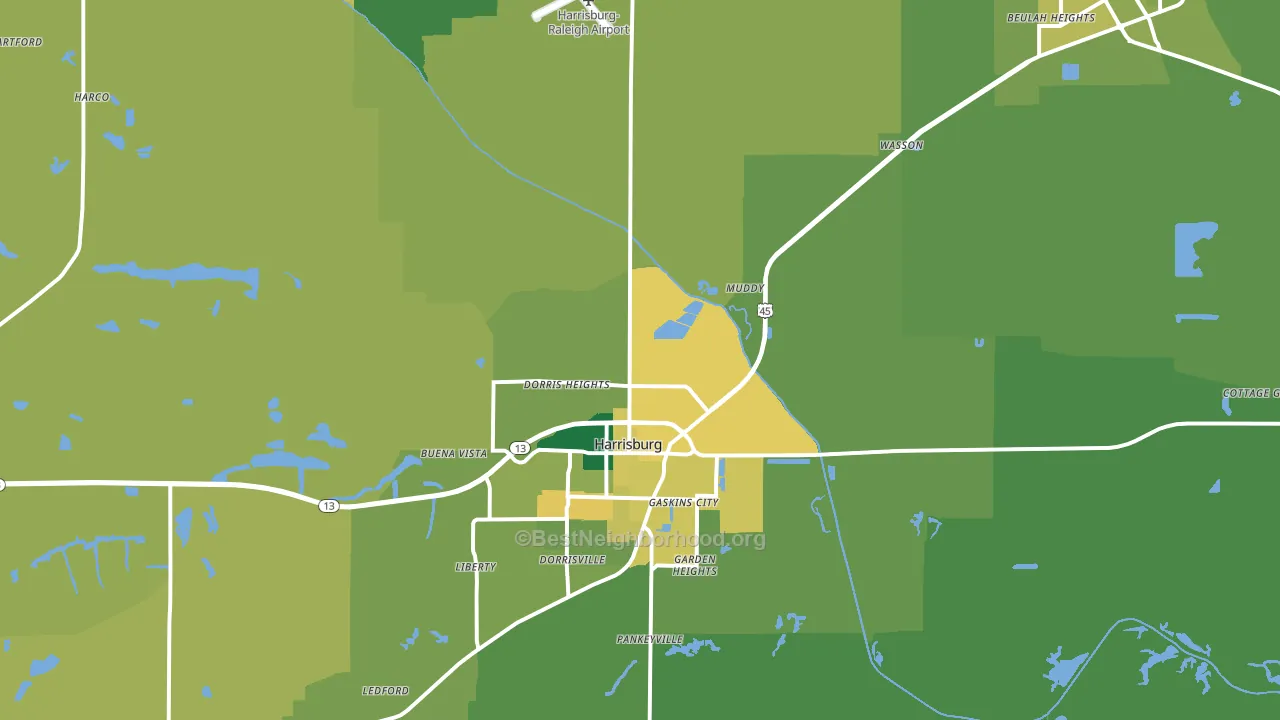 Saline County, IL block-group voter-turnout map