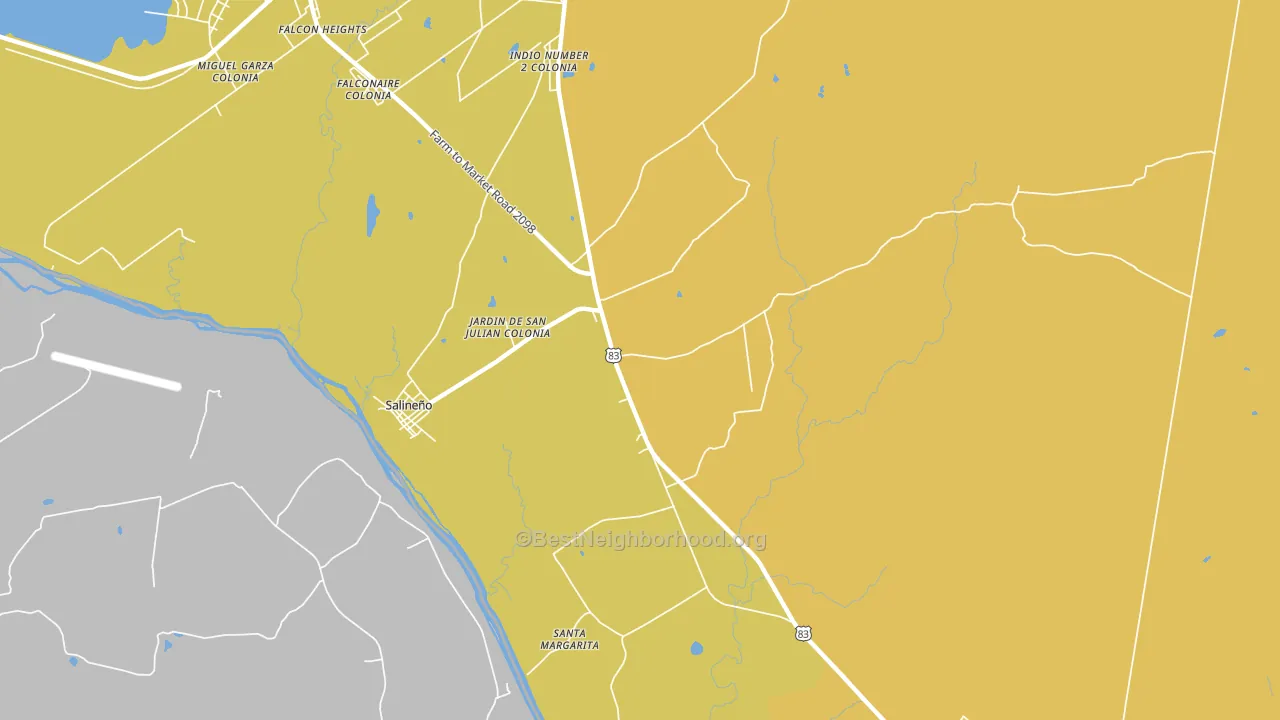 Salineno, TX block-group voter-turnout map