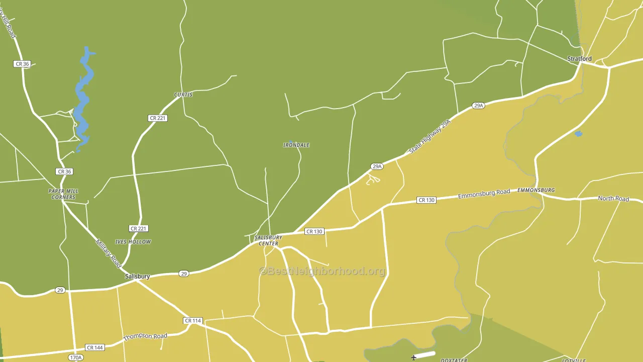 Salisbury Center, NY block-group voter-turnout map