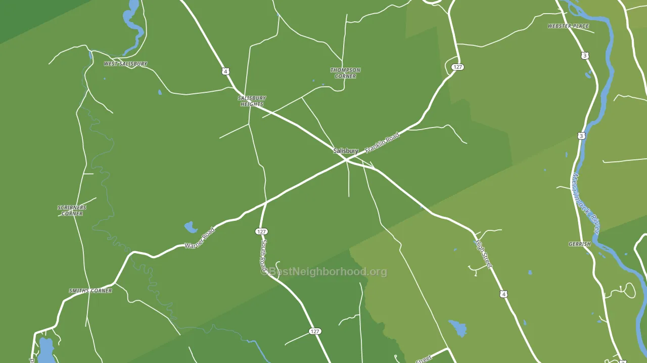 Salisbury, NH block-group voter-turnout map