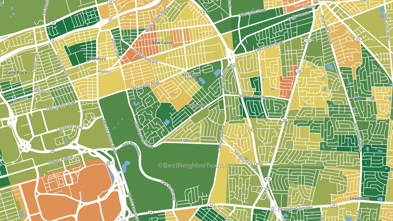 Salisbury, NY block-group voter-turnout map
