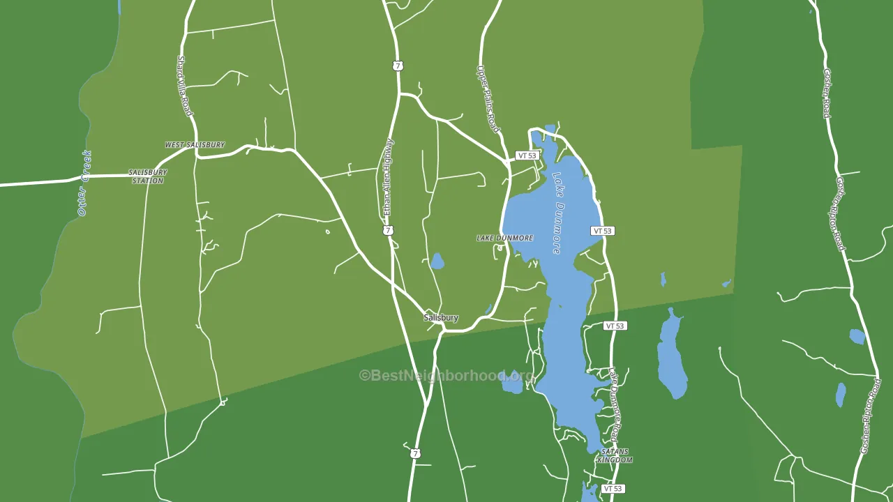 Salisbury, VT block-group voter-turnout map