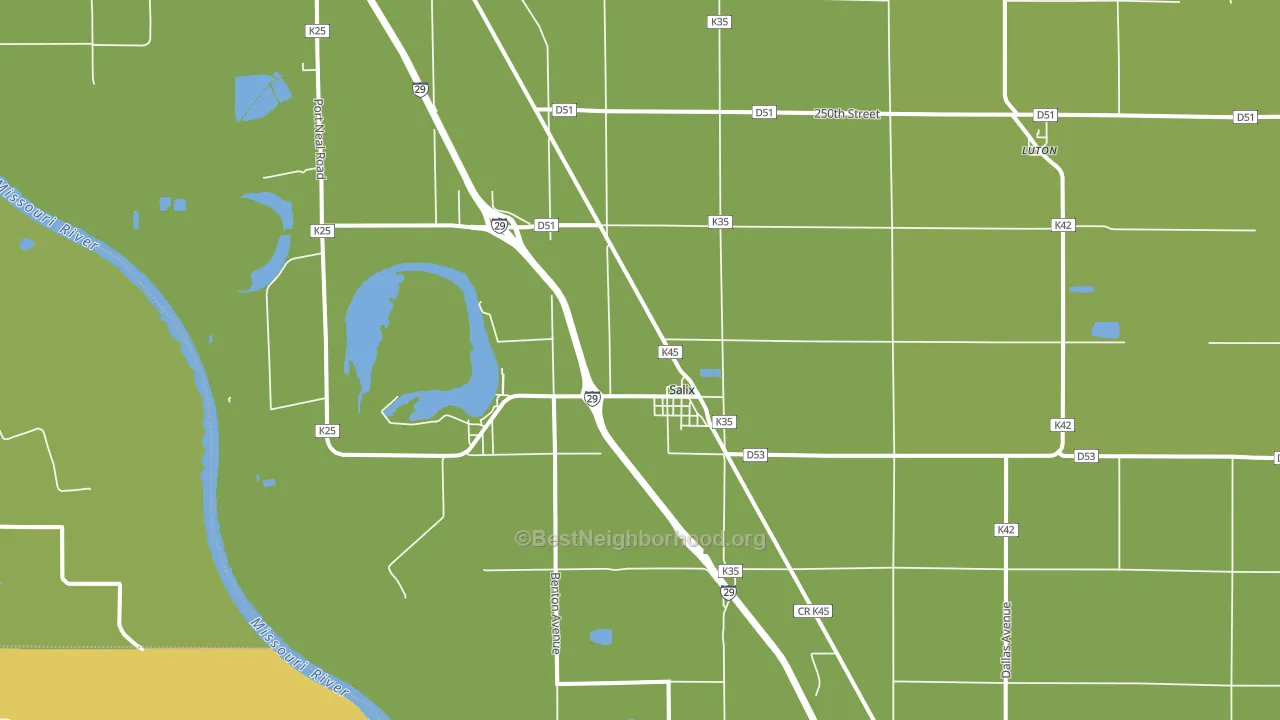 Salix, IA block-group voter-turnout map