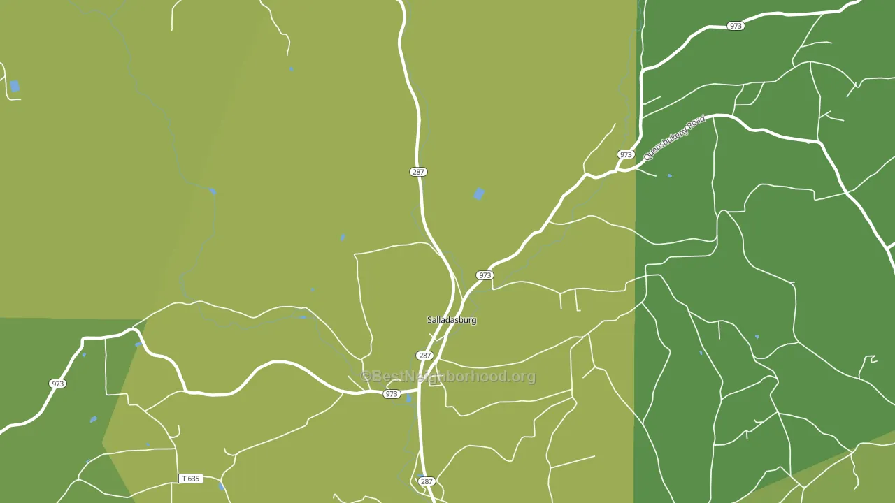 Salladasburg, PA block-group voter-turnout map