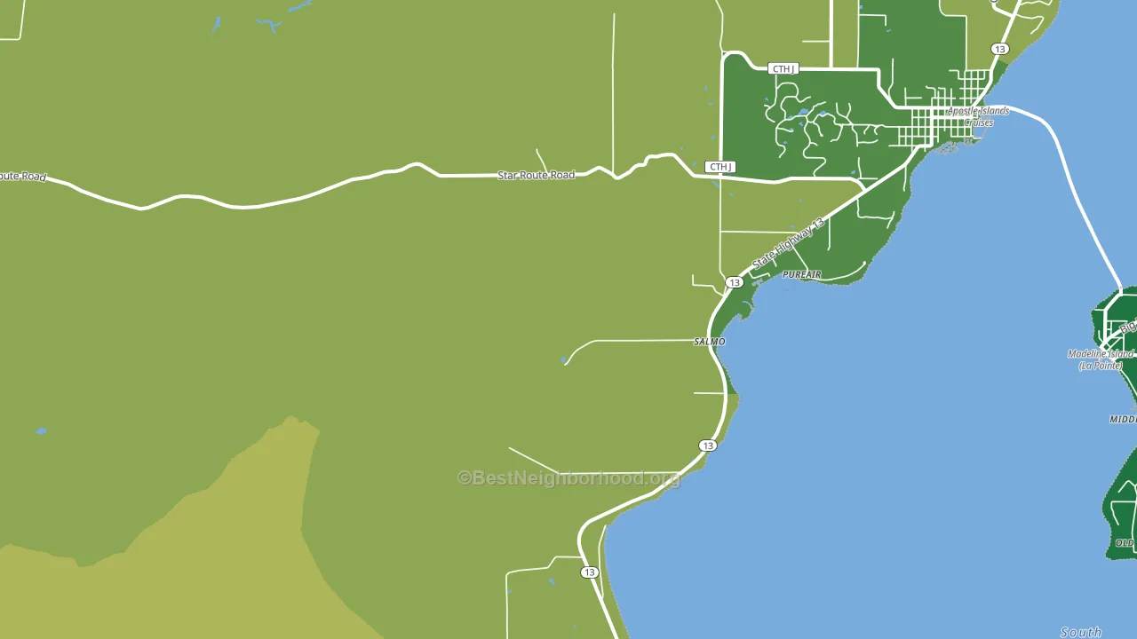 Salmo, WI block-group voter-turnout map