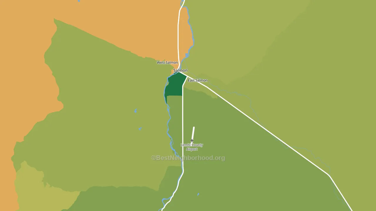 Salmon, ID block-group voter-turnout map