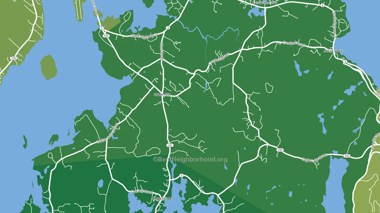 Salsbury Cove, ME block-group voter-turnout map