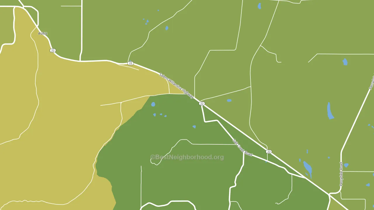 Salt Creek, OR block-group voter-turnout map