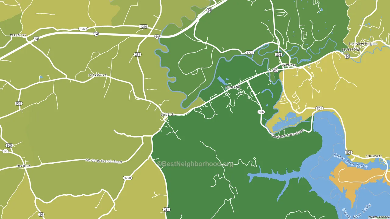 Salt Lick, KY block-group voter-turnout map