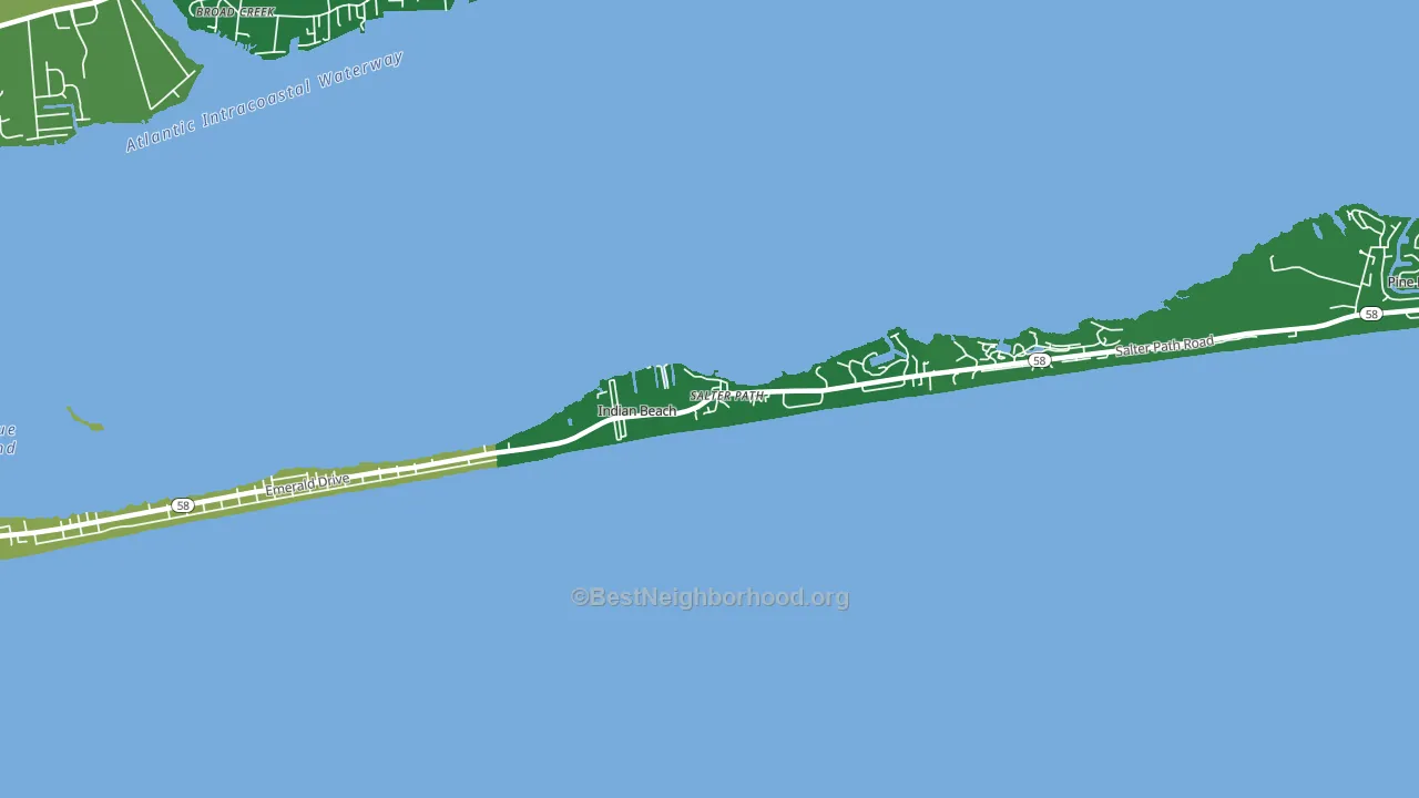 Salter Path, NC block-group voter-turnout map