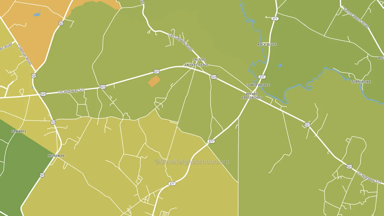 Salters, SC block-group voter-turnout map