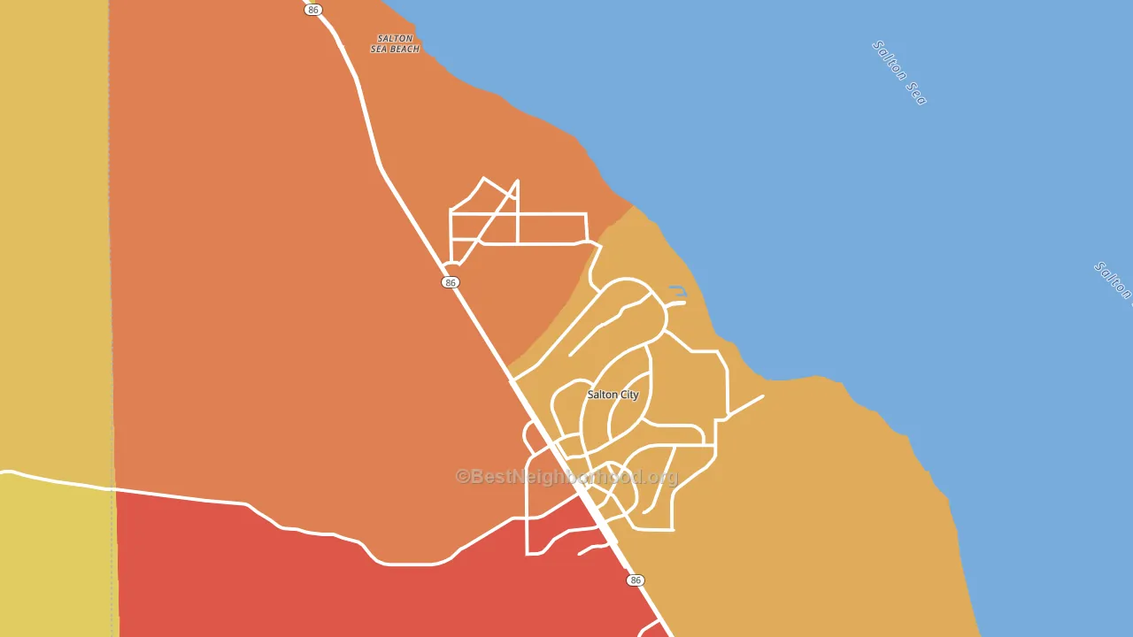 Salton City, CA block-group voter-turnout map