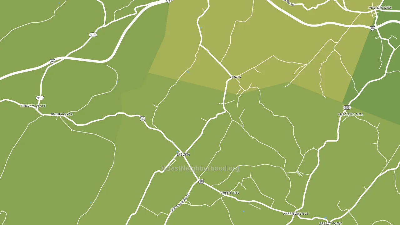 Saluvia, PA block-group voter-turnout map